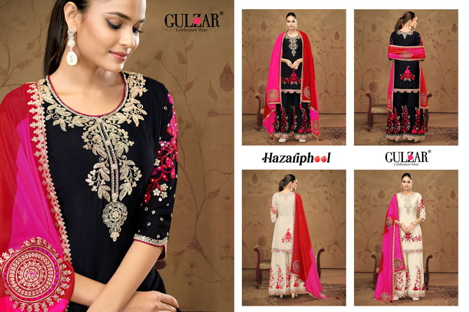 Hazariphool 2141-2142 Gulzar Chinon Embroidered Salwar Suits Wholesale Market